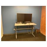 Electric rising desk workstation
