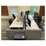 4 Person Electric Desk Workstation