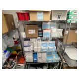 Wire Shelving Unit with Contents