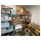 Wire Shelving Unit with Contents