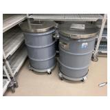 50 gallon Barrels with Wheels