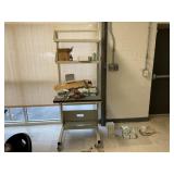 Custom rolling lab desk