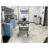 Metal Table on Wheels w/Shelf