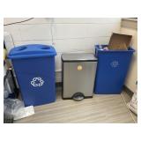 Recycling and garbage cans