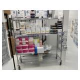 Rolling cart with contents