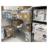 Rolling shelf with contents