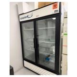 VWR two door glass front laboratory refrigerator