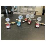 Lot of 4x Praxair ProStar Airgas Gas Pressure Regu
