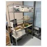 Wire Shelving Unit w/ Contents