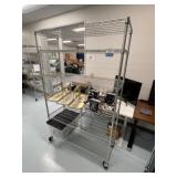 Wire Shelving Unit w/ Contents