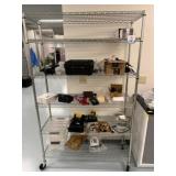 Wire Shelving Unit w/ Contents