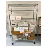 Wire Shelving Unit w/ Contents