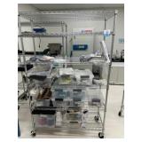 Wire Shelving Unit w/ Contents