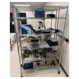 Wire Shelving Unit w/ Contents