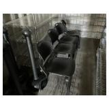 Black Chairs on Wheels