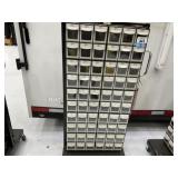 Rolling Parts Rack with Various Screws, Nuts , Was