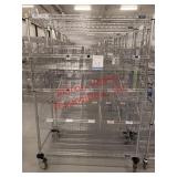 Metal Adjustable Rolling Shelves with Dividers
