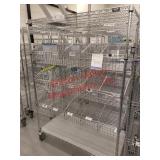 Metal Adjustable Rolling Shelves with Dividers