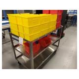 Rolling Metal Cart with Content