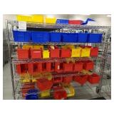 Metal adjustable rolling Shelve with Contents