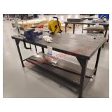 Metal Work Table with Vice