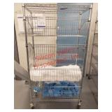 Metal Adjustable Rolling Shelves with Content