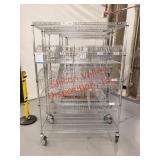 Metal Adjustable Rolling Shelves with Dividers