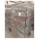 Metal Adjustable Rolling Shelves with Dividers