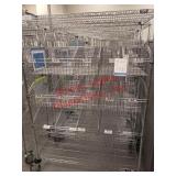 Metal Adjustable Rolling Shelves with Dividers