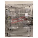 Metal Adjustable Rolling Shelves with Dividers