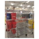 Metal Adjustable Rolling Shelves with Content