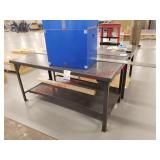 Metal Work Table with content