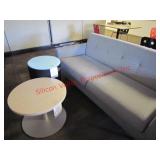 Grey Sofas and Center Table