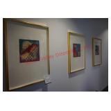 Geometrical Abstract Framed Artwork