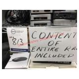 Metal shelving Rack with Contents