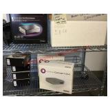 Metal Shelving Rack with Contents