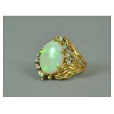 14K OPAL & DIAMOND COCKTAIL RING 14K OPAL & DIAMOND COCKTAIL RING