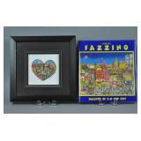CHARLES FAZZINO 3-D SERIGRAPH & SIGNED BOOK CHARLES FAZZINO 3-D SERIGRAPH & SIGNED BOOK