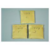 (3) 1949 UNCIRCULATED US 5-COIN SETS (3) 1949 UNCIRCULATED US 5-COIN SETS