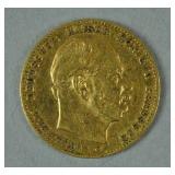 1874-C GERMAN STATES PRUSSIA 10 MARK GOLD COIN