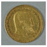 1893 GERMAN STATES WURTTEMBERG 10 MARK GOLD COIN 1893 GERMAN STATES WURTTEMBERG 10 MARK GOLD COIN