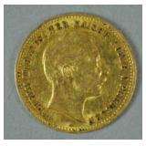 1893 GERMAN STATES PRUSSIA 10 MARK GOLD COIN