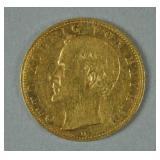 1898 GERMAN STATES BAVARIA 10 MARK GOLD COIN