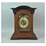 GERMAN JUNGHANS MAHOGANY CHIME MANTLE CLOCK GERMAN JUNGHANS MAHOGANY CHIME MANTLE CLOCK