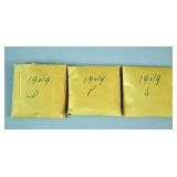 (3) 1949 UNCIRCULATED US 5-COIN SETS (3) 1949 UNCIRCULATED US 5-COIN SETS