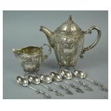 (8) PIECE GERMAN & CHINESE SILVER GROUP (8) PIECE GERMAN & CHINESE SILVER GROUP