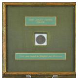 1787 NEW JERSEY COPPER COIN, FRAMED 1787 NEW JERSEY COPPER COIN, FRAMED