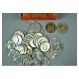 UNCIRCULATED ROLL OF 40 1964-D WASHINGTON QUARTERS UNCIRCULATED ROLL OF 40 1964-D WASHINGTON QUARTERS