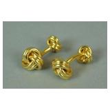 PAIR TIFFANY & CO. 14K KNOT CUFFLINKS PAIR TIFFANY & CO. 14K KNOT CUFFLINKS