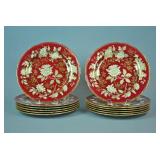 (12) WEDGWOOD TONQUIN RUBY PLATES